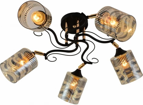 Потолочная люстра на штанге Reluce 11313-0.3-05 BK+FGD (220V)