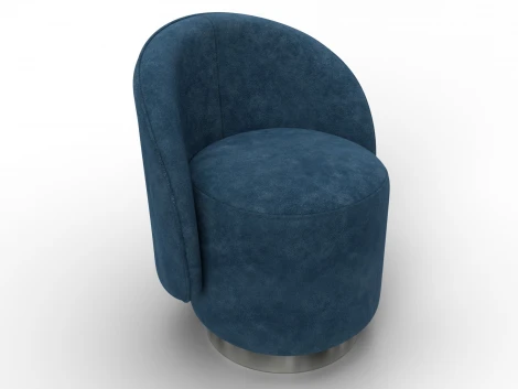 Кресло Лига-108 (Фанера,ДСП,Брус,Велюр/Синий) Лига Диванов 136467