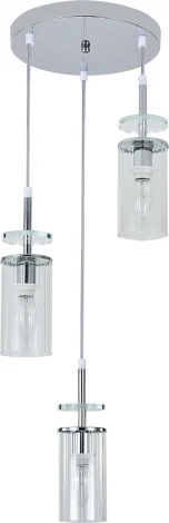 Подвесной светильник Escada Avolto 10191/3 Chrome 3x40Вт E14, металл/стекло, хром (220V, на проводе, круглые)