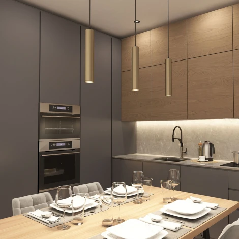 Подвесной светильник Denkirs Tube DK4050-BG (220V, на проводе, круглые)