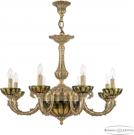 Подвесная люстра Bohemia Florence 71109P/8/210 FP P Amber-Green/H-1H