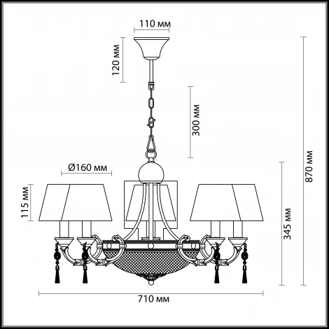 Подвесная люстра Odeon Light Flavia 3413/8