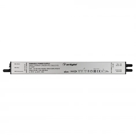 Блок питания ARPV-LG48060-LINEAR-PFC-DALI2-PD (48V, 1.25A, 60W) (Arlight, IP67 Металл, 5 лет) 034881
