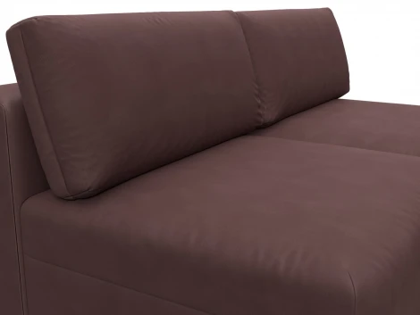 Диван угловой модульный Лига-060 НПБ угол универсальный (ЛДСП,Брус,Фанера/Пластик/Замша/Бордовый) Лига Диванов 129503