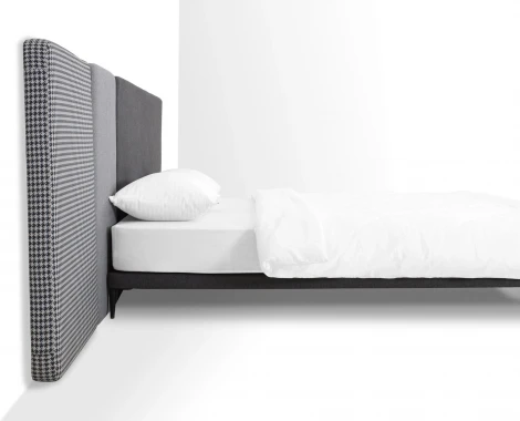 Кровать Licata ОГОГО (арт.709376), (Ткань,Рогожка,Микрошенилл/Серый)
