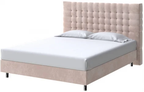 PROxSON Кровать Tallinn Boxspring Standart (Ткань: Велюр Лофти Мокко) 140x200