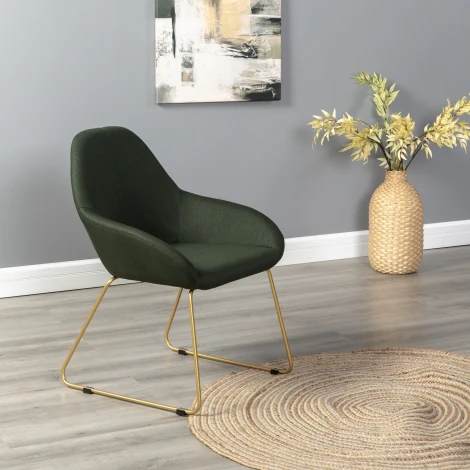 Кресло Kent темно-зеленый/Линк золото R-Home арт.410119124h_ТмЗел_золото_линк