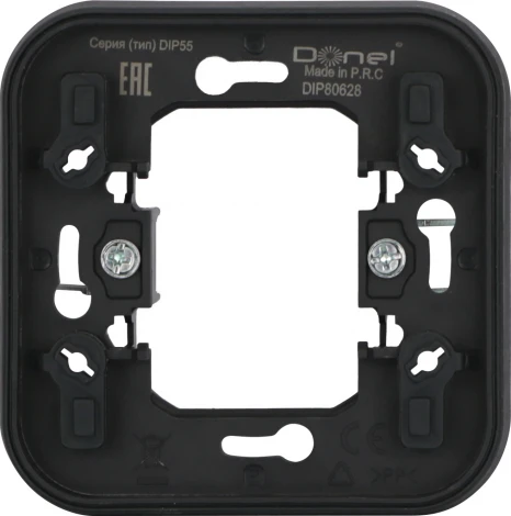 Адаптер для скрытой установки одиночный, цвет антрацит, IP55, серия W55 Donel W55 DIP80628