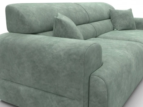 Диван прямой Лига-109 НПБ (ДСП,Фанера,Велюр/Зеленый) Лига Диванов 136483