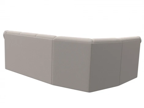 Диван угловой Карнелла левый угол (Брус/Пластик/Замша/Бежевый) Лига Диванов 128162L