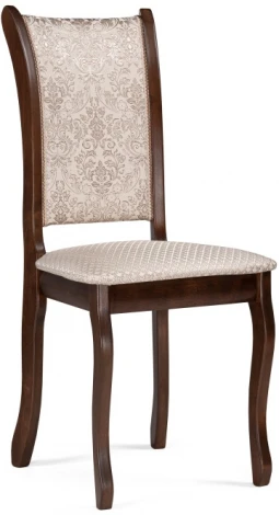 Деревянный стул Woodville Вилмот темный орех / бежевый 527062