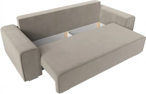 Диван прямой Лига-029 (Бежевый/Микровельвет) Лига Диванов арт.121017