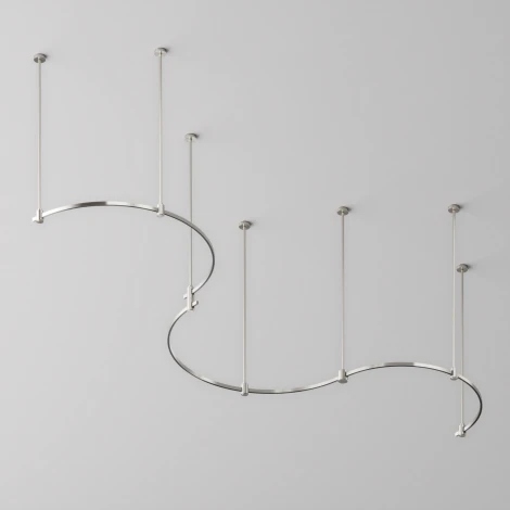 Шинопровод магнитный полукруг 650 мм Flarity платина Maytoni Busbar trunkings Flarity TRX154-SR-D650-PT (24V)