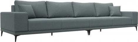 Диван прямой Льюес Лонг (Серый/Рогожка) Лига Диванов арт.124253