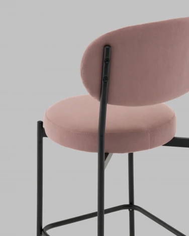 Стул Полубарный Бриф DD велюр пыльно-розовый Stool Group арт.УТ000041514