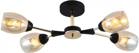 Потолочная люстра на штанге Seven Fires Inesh SF3368/4C-BK-FGD-AM