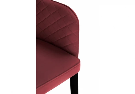 Обеденный стул на металлокаркасе Woodville Vener wine red / black 15091