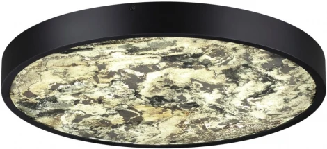 Настенно-потолочный светильник Odeon Light Bergi 5064/40L черн./серо-беж./металл/натур.камень/акрил с переключ.цветов.темпер. LED 40W 3000К/4000K/6000K (220V, круглые)