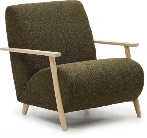 Кресло La Forma (ex Julia Grup) Meghan (Зеленый/ Пенополиуретан,ДСП,Ясень)