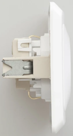 Розетка встраиваемая с заземлением и шторками (белый) Systeme Electric Этюд PC16-004B