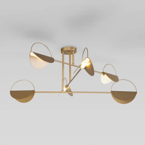 Потолочная люстра Wi-Fi на штанге Eurosvet Grazia 70148/6 (220V, управление смартфоном, голосовое управление, умный дом - Minimir Home, Алиса, Маруся, Салют)