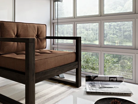 Кресло Arsko Астер венге коричневая рогожка