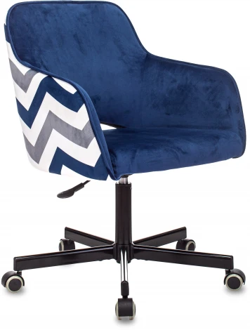 Кресло Бюрократ CH-380M сапфировый Italia 17 зигзаг крестовина металл