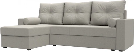 Диван угловой Верона Лайт левый угол (Бежевый/Рогожка) Лига Диванов арт.125975L