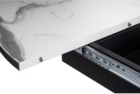 Деревянный стол Woodville Регна черный / белый 504217