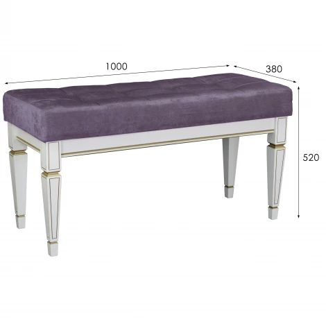 Банкетка Мерана ясень/ATLANTA LILAC Mebelik 005566