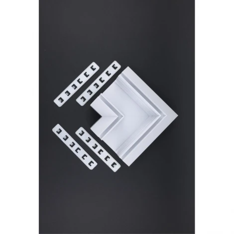 Соединитель шинопровода угловой плоский для натяжного потолка Aployt Magnetic track 220 APL.0284.10.04