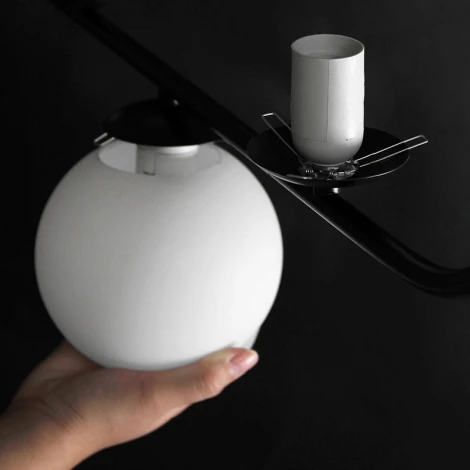 Подвесной реечный светильник Hoop L90 черный ImperiumLoft Hoop L (178061-26) (220V, на проводе, шар)