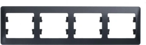 Рамка на 4 поста (антрацит) Systeme Electric Glossa GSL000704