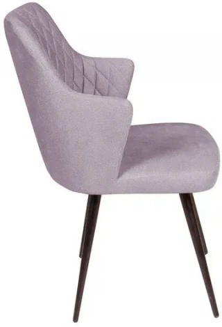 Стул поворотный на 360 градусов Hunt ромб, бархат светло-серый 26 / чёрный конус Top Concept арт.13768