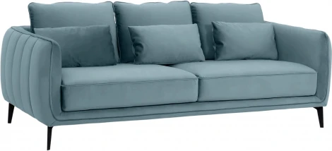 Диван Amsterdam трехместный ОГОГО (арт.342353), (Ткань/Голубой)