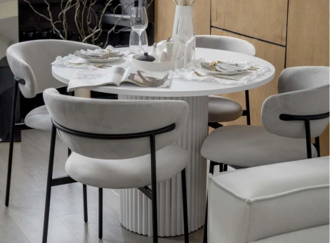 Кухонный стол Notta Барел (Металл,МДФ/Белый) арт.615163