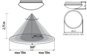 Потолочный светильник круглый светодиодный Kanlux DABA 19062 (220V, круглые, IP66)