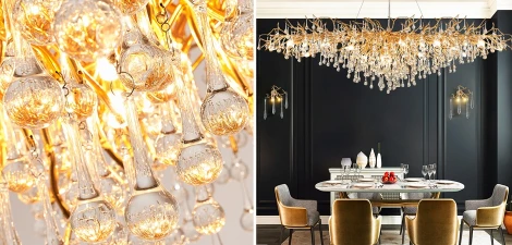 Подвесная большая люстра Droplet Chandelier Oval L160 ImperiumLoft 40,2696 (148055-22) (220V, на тросе)