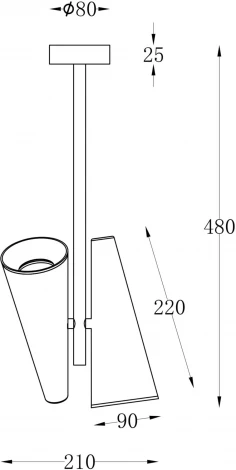 Потолочная люстра на штанге Maytoni Giro MOD095CL-02W (220V)