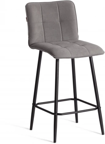 Полубарный стул Bari/Бари Tetchair (Металл,Велюр/Серый) арт.24906