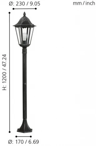 Наземный фонарь Eglo Navedo 93463 (220V, IP44)