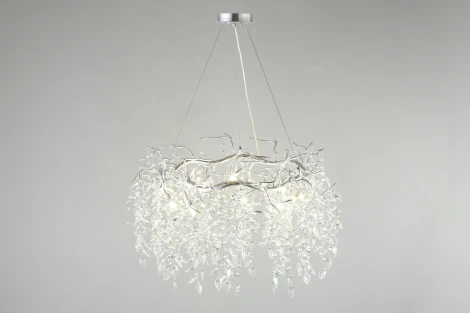 Подвесная люстра Aployt Gertunia APL.847.13.13 (220V, хрусталь, на тросе, листья, ветки)