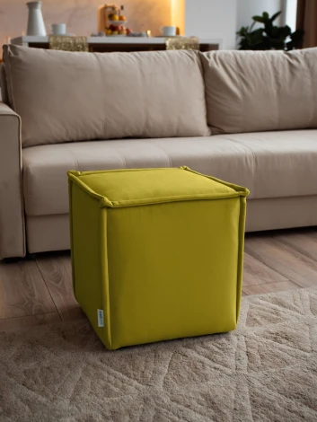 Маленькая радость Пуф квадратный горчичный D1 furniture арт.AAA41664004