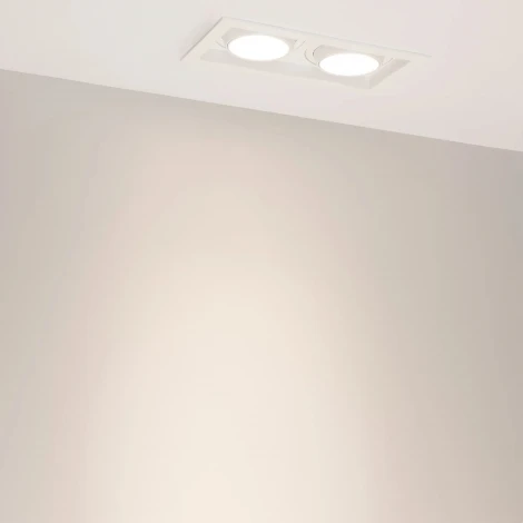 Встраиваемый светильник светодиодный MS-VORTEX-BUILT-S210x117-2x20W Day4000 (WH-WH, 20 deg, 230V) (Arlight, IP20 Металл) 057769