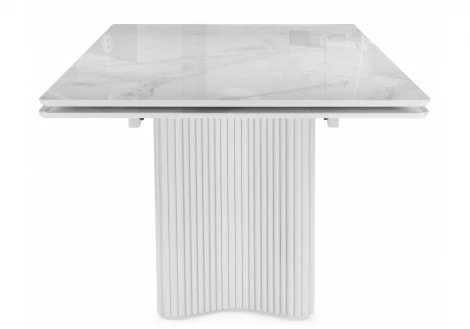 Кухонный стол Woodville Мален 240x110 белый мрамор / белый