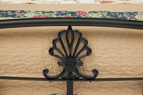 Кровать РУМБА (AT-203)/ RUMBA дерево гевея/металл, 140х200 см (double bed), красный дуб/черный Tetchair 12899