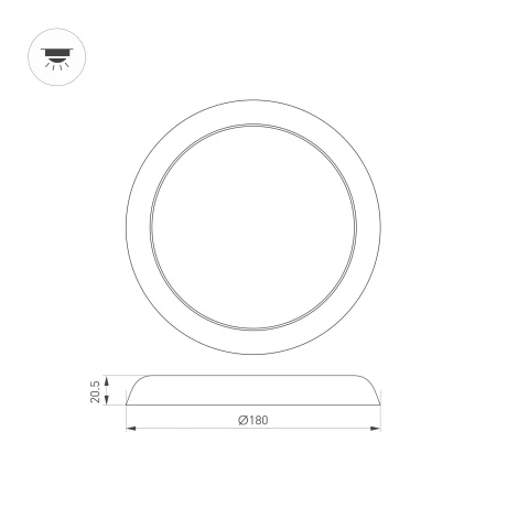 Встраиваемый точечный светильник Arlight 034466 (LED, 220V, круглые, IP44)