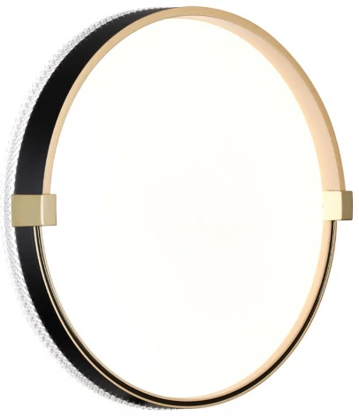 Настенно-потолочный светильник Sonex Olidi Black 7647/CL PALE SN пластик/белый/черный/золотой LED 30Вт 4000К D340 IP43 (220V, круглые)