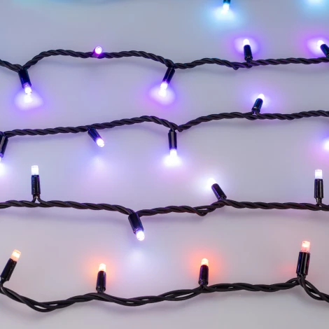 Светодиодная гирлянда ARD-STRING-PRO-10000-BLACK-100LED-LIVE RGB-DMX (24V, 10W) (IP65)