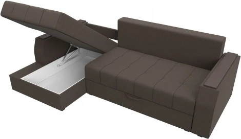 Диван угловой Эмир БС левый угол (Коричневый/Рогожка) Лига Диванов арт.123010L